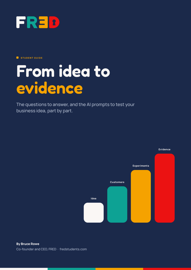 Cover of the From idea to evidence student guide