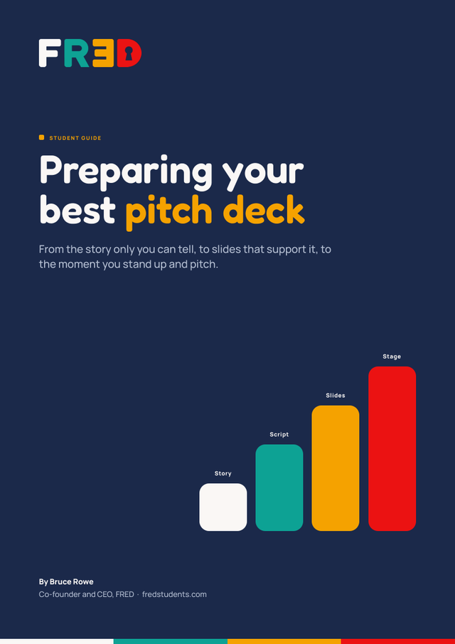 Cover of the Preparing your best pitch deck student guide